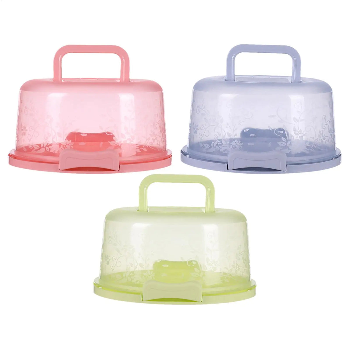 Transparent Dome Cake Carrier with Airtight Lid & Handle