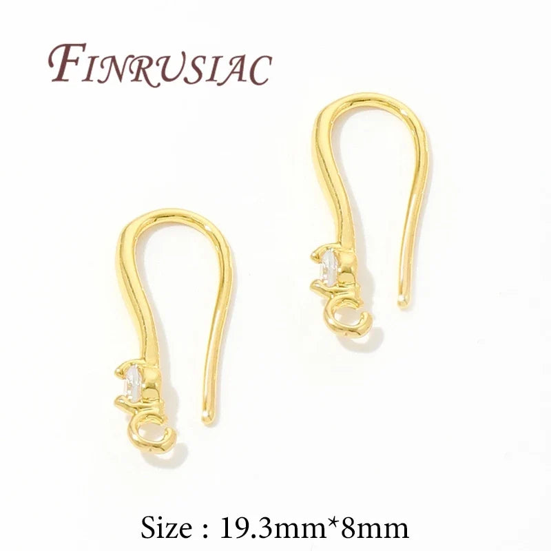 18K Gold Plated Zircon French Earring Hooks – DIY Findings