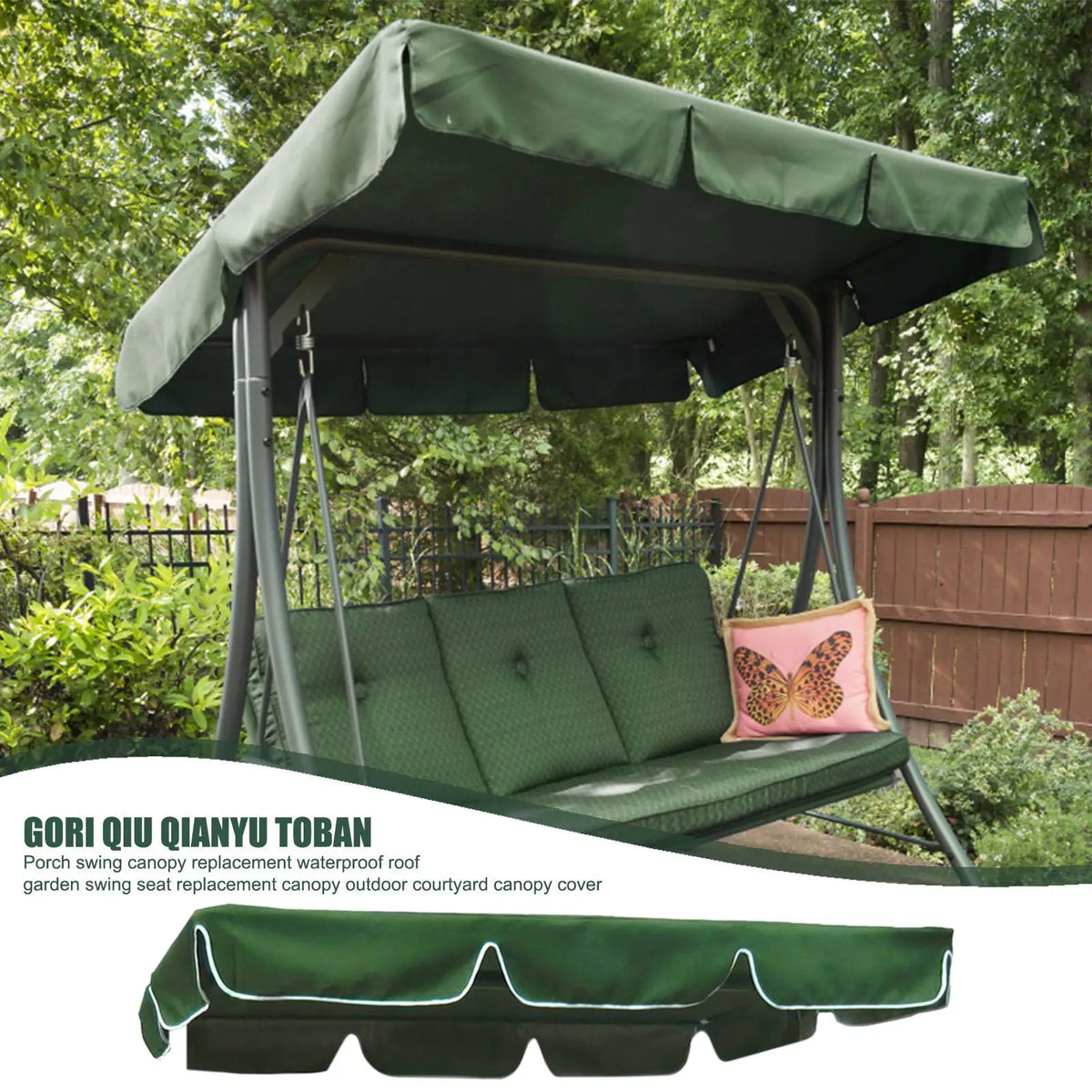 Porch Swing Canopy Replacement | UV-Resistant Sun Shade Cover