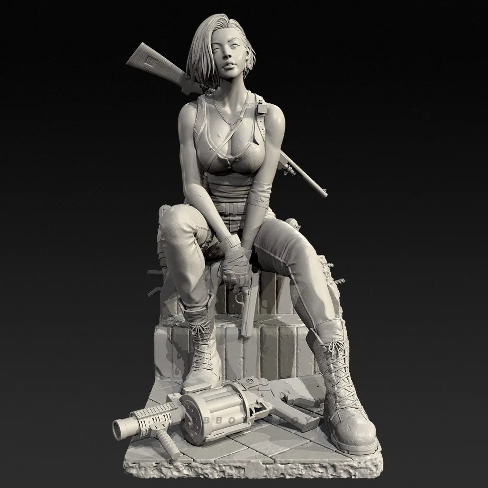 1:48 Scale Resin Model Kit – 30/40/65mm Unpainted White Figures