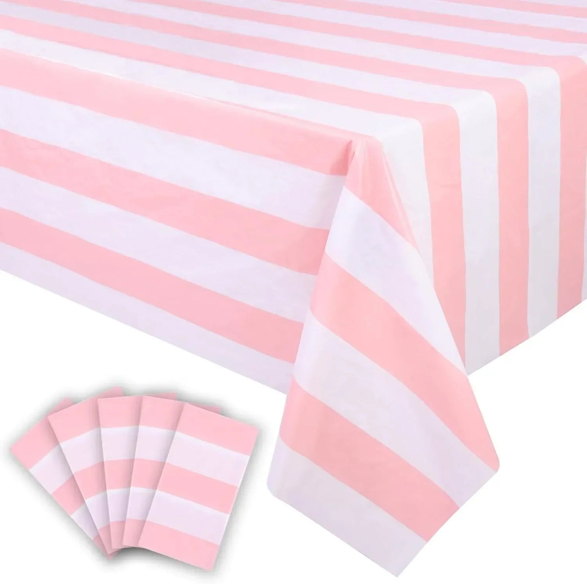 Red & White Striped Tablecloth 54x108" | Circus Carnival Party