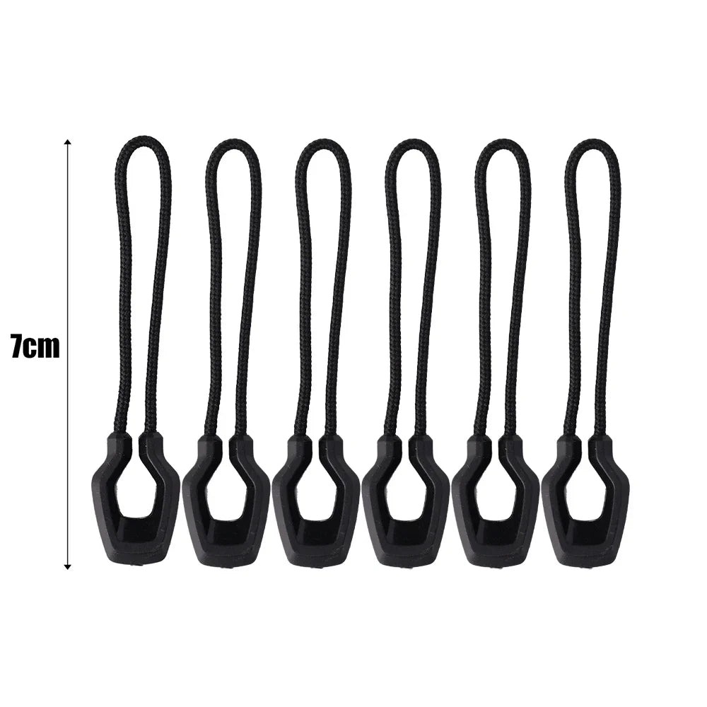 6Pcs Luminous Zipper Pullers for Backpack, Jacket & Tent