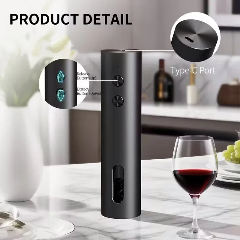 CLITON Electric Wine Opener – Automatic Corkscrew & Aerator Set