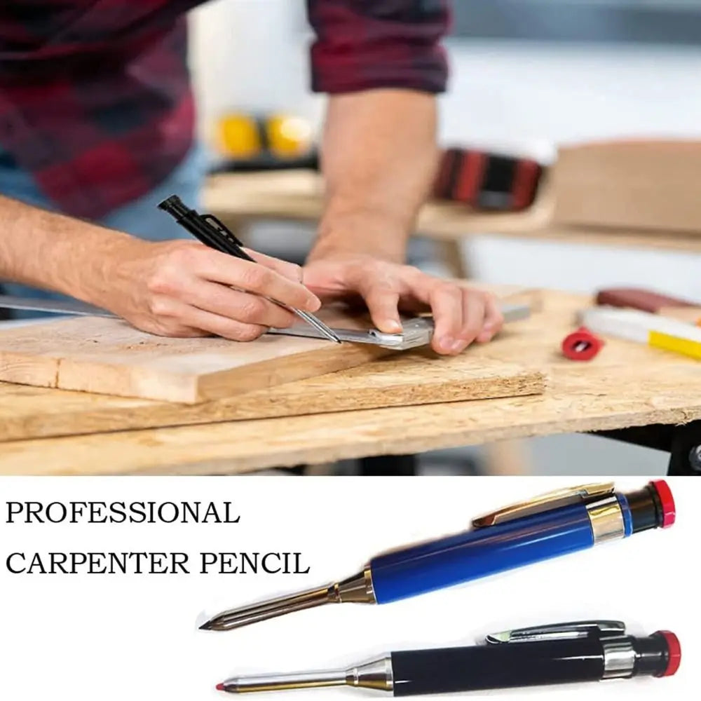 Deep Hole Marking Pencil with Built-In Sharpener | Carpenter