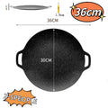 Korean Round BBQ Grill Pan | Non-Stick Maifan Stone 28–34cm