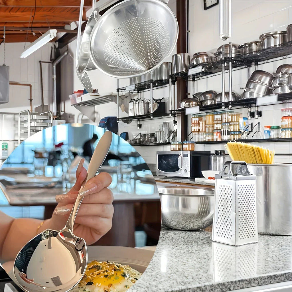 Nixie 2-Piece Oversized Stainless Steel Long Handle Spoons