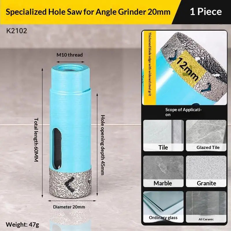 Diamond Drill Bit for Angle Grinder – Tile, Granite & Glass