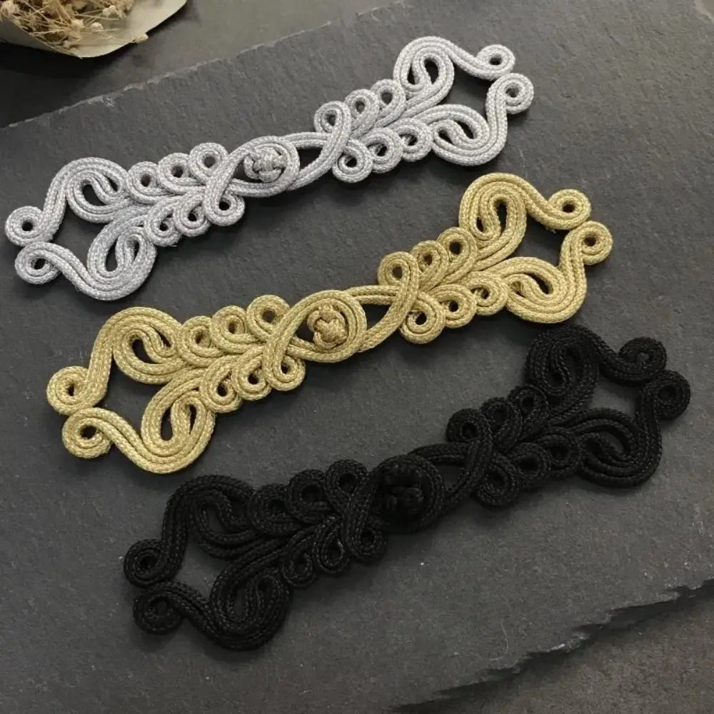 Golden Silk Chinese Frog Buttons – Handmade Knot Fasteners