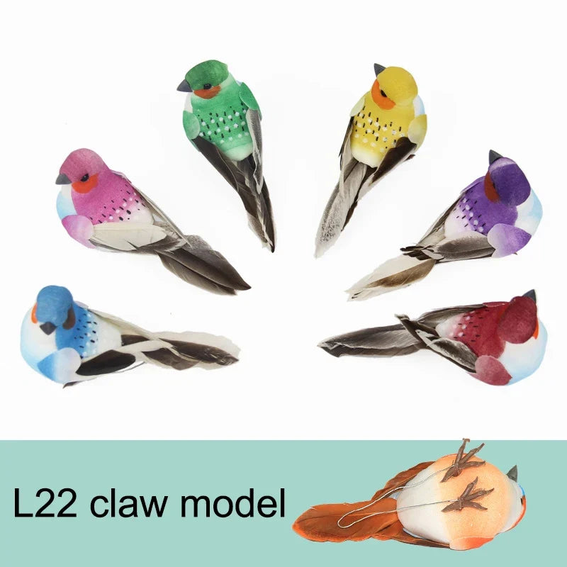 Realistic Feathered Bird Figurine for Garden & Craft Décor