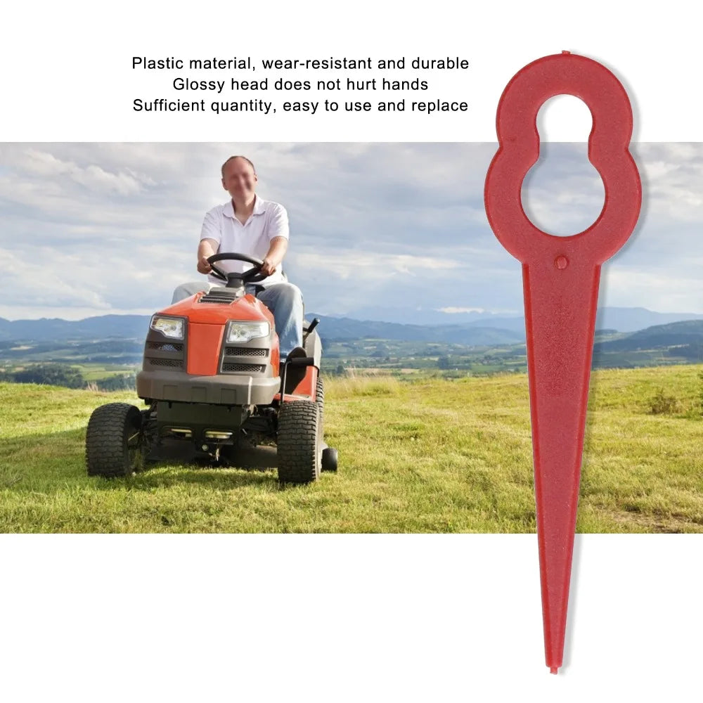 100-Pack 76mm Nylon Grass Trimmer Blades – Red Replacement Set