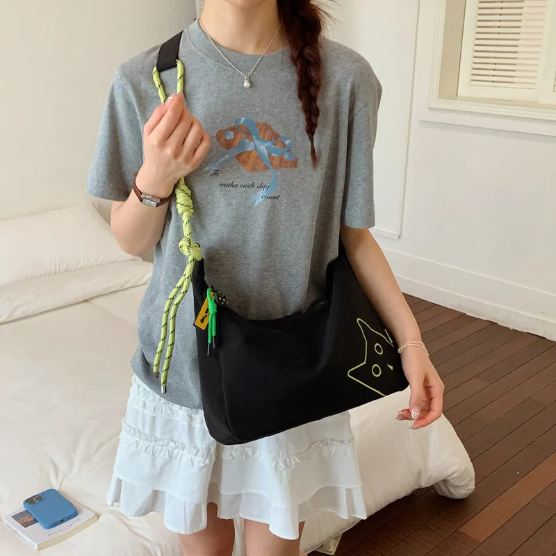 Women's Color-Block Embroidered Canvas Crossbody Bag | Nixie