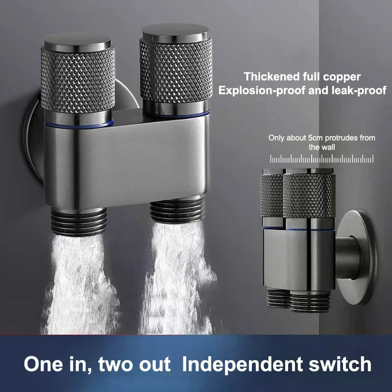 Stainless Steel 1-Inlet 2-Outlet Water Diverter Corner Valve
