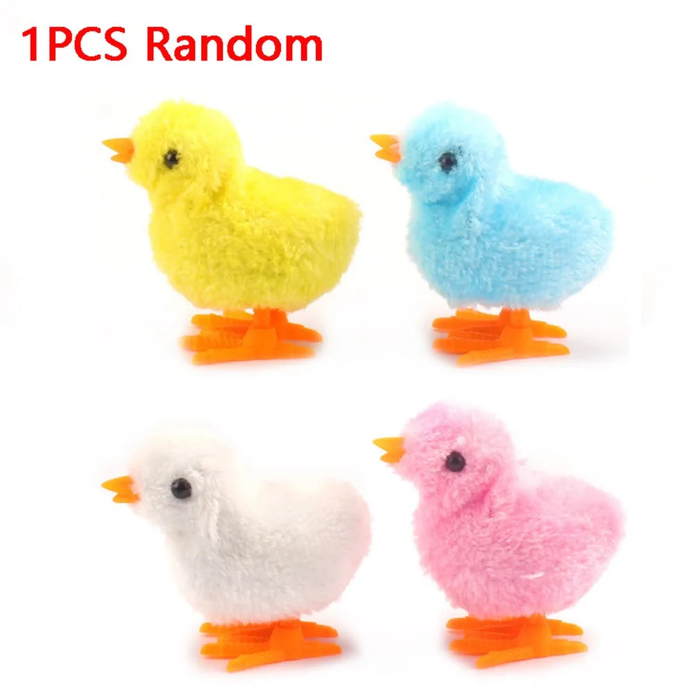 Wind-Up Easter Chick Toy – Plush Hopping Chick Decoration