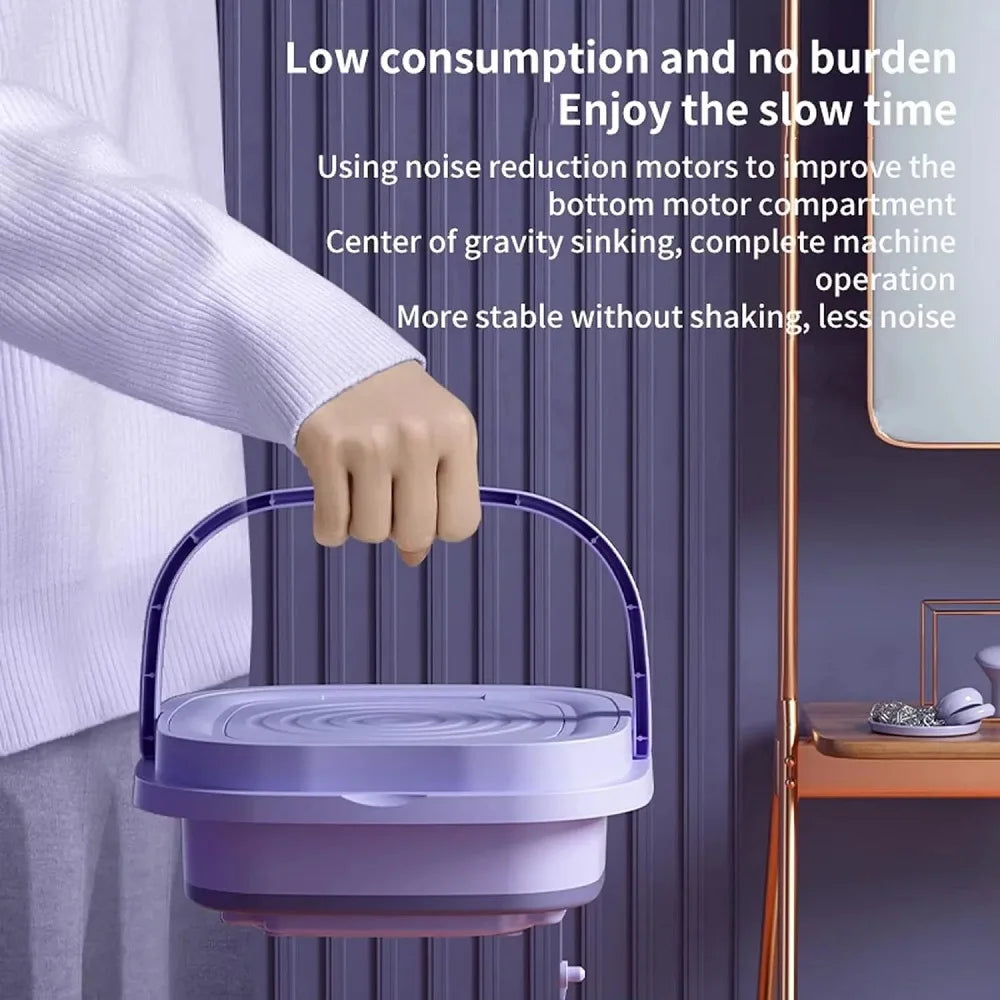 Portable Folding Mini Washing Machine – Compact Laundry Bucket