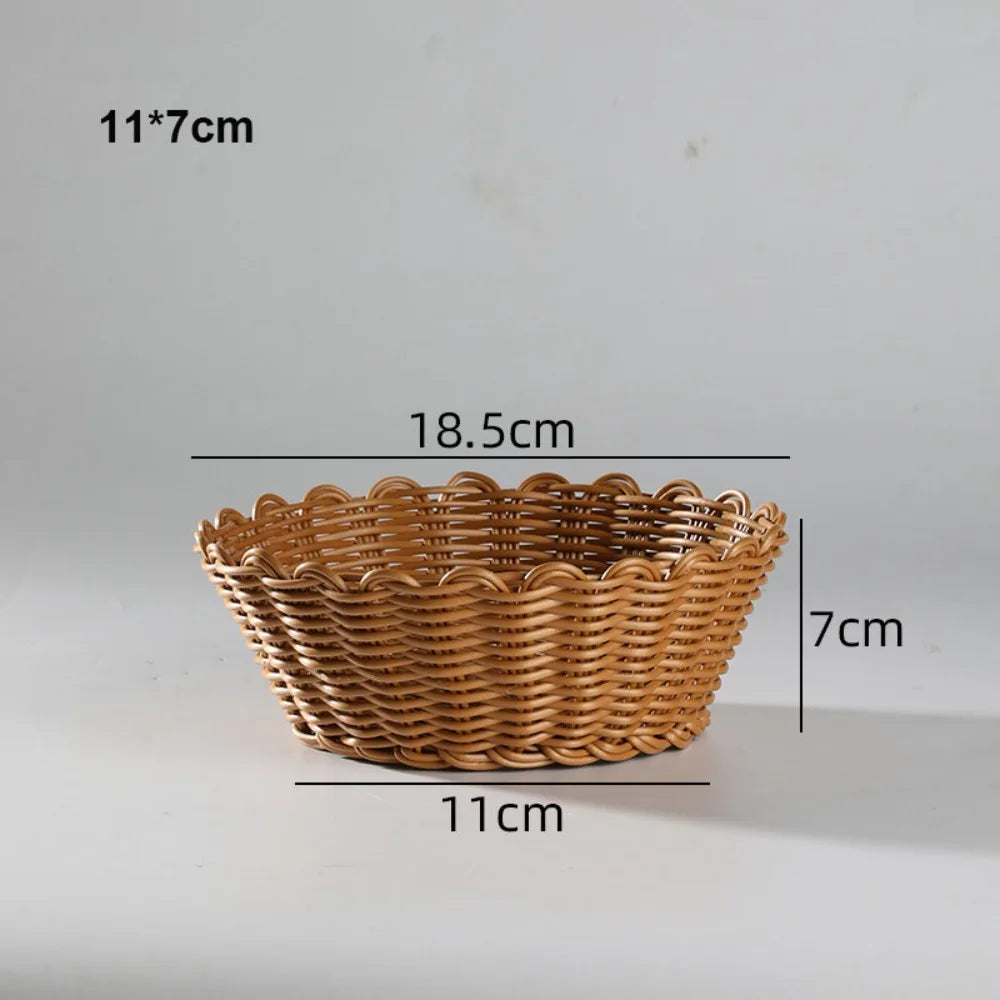 Handwoven Wicker Serving Baskets – 10 Styles | Rattan-Look