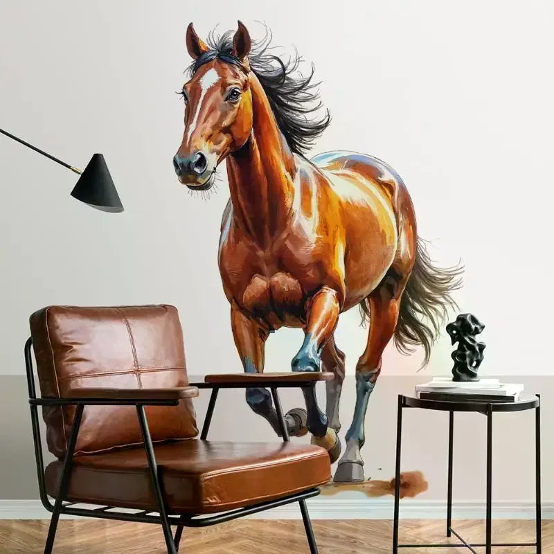 Running Horse Wall Sticker – Removable Waterproof Vinyl Decal