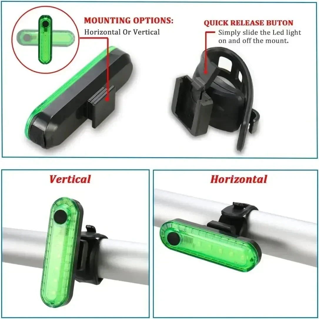 BUCKLOS Rechargeable LED Bike Tail Light | Waterproof MTB