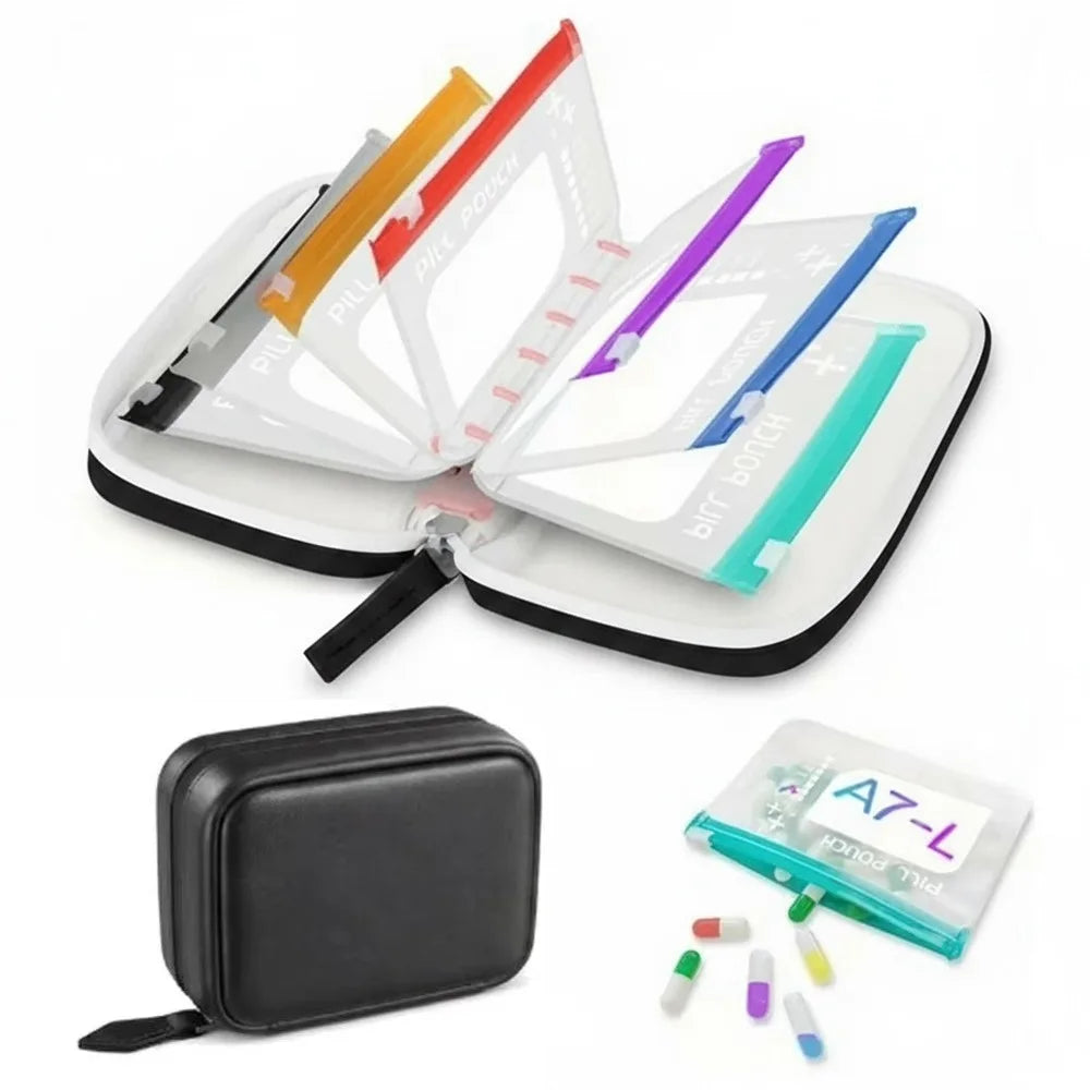 BPA-Free Weekly Pill Organizer 7/14 PCS Waterproof Pouches