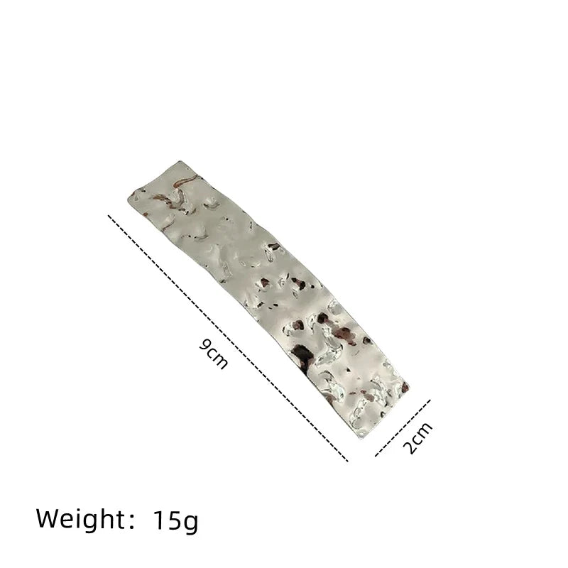Metal Geometric Spring Hair Clip – Gold & Silver Plated