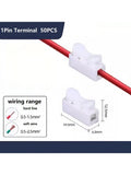 50Pcs Quick Wire Connectors Spring Clamp Screwless Terminal Block