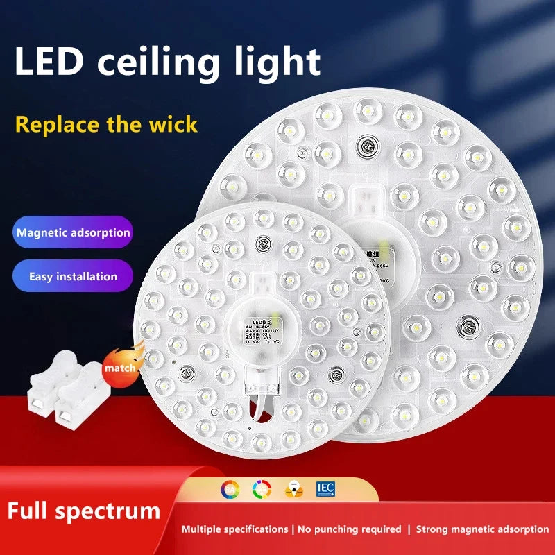 LED Round Magnetic Panel Ceiling Lamp 12W–72W | AC220V