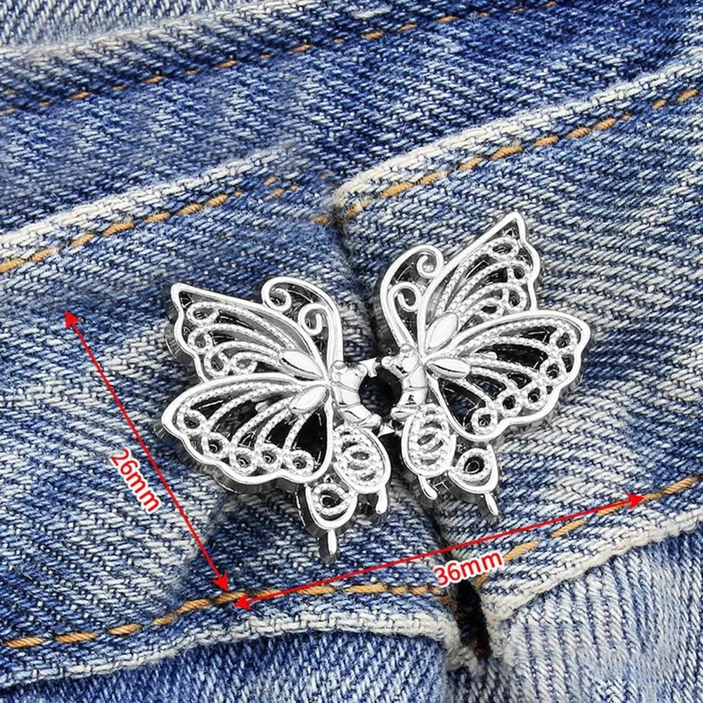 Adjustable Metal Waist Clip Button for Jeans & Trousers