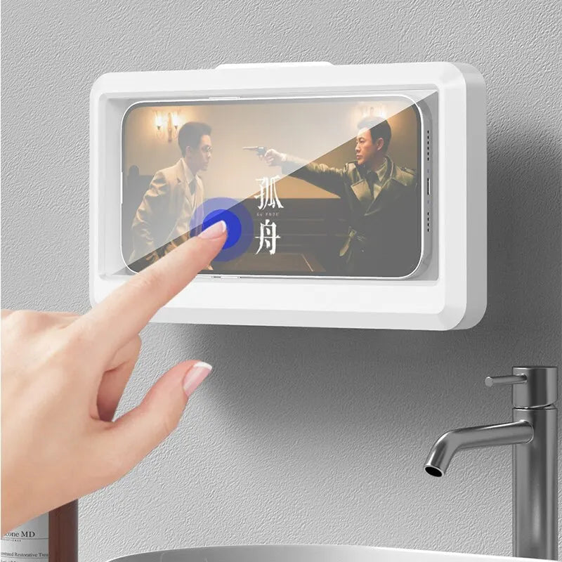 Waterproof Anti-Fog Shower Phone Holder | Wall Mount Case