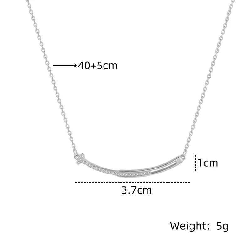 Women's Smiling Face Cubic Zirconia Pendant Necklace