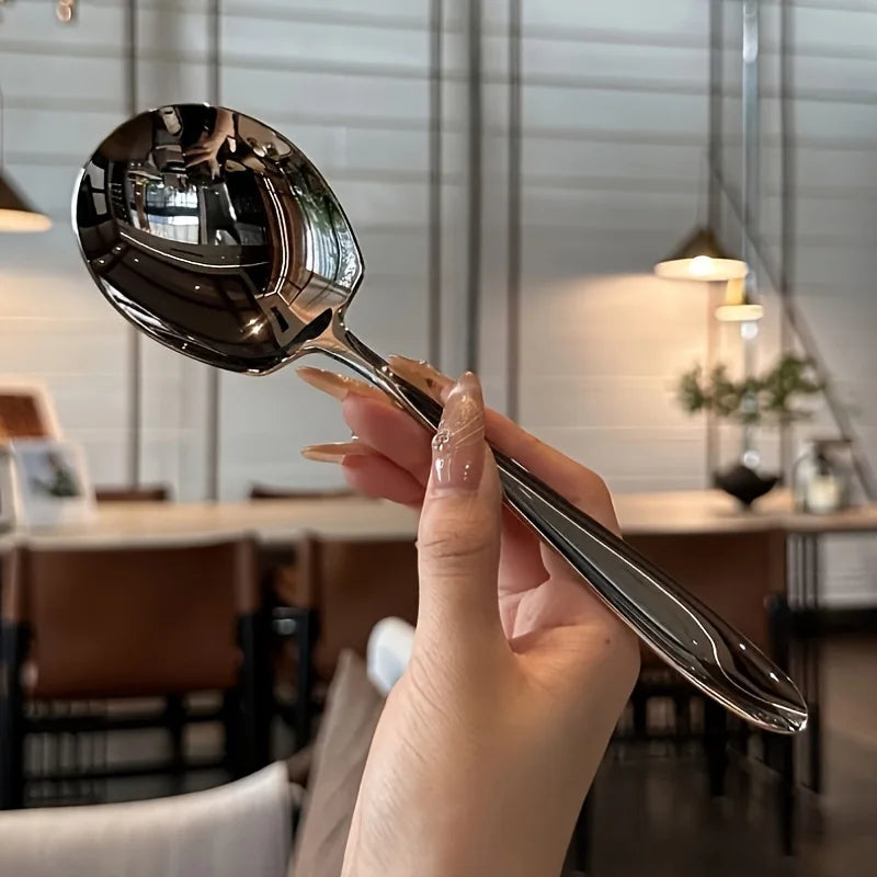 Nixie 2-Piece Oversized Stainless Steel Long Handle Spoons