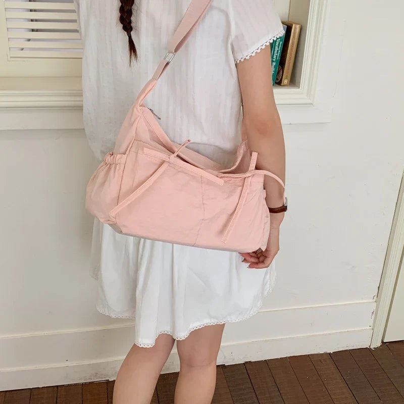 Large Capacity Pleated Cloud Crossbody Shoulder Tote Bag Women