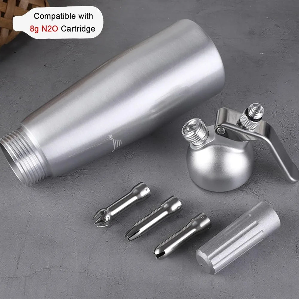 FEB.WIND 500ml Aluminum Cream Gun & Stainless Foam Dispenser