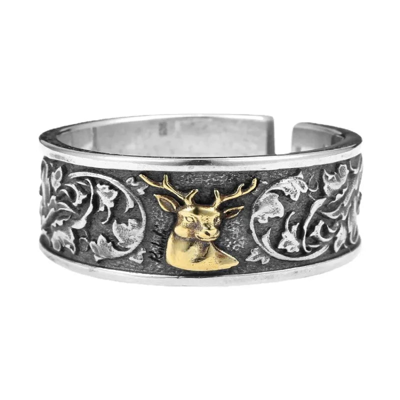 Vintage Punk Adjustable Ring – Eagle Tiger Snake Charm