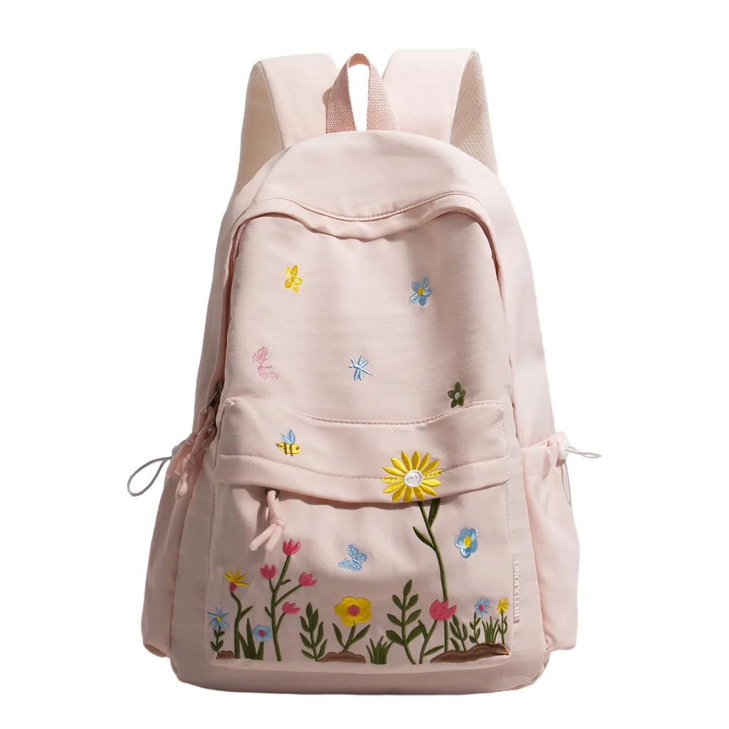 Star-Shaped Canvas Backpack for Girls – Large School Bag