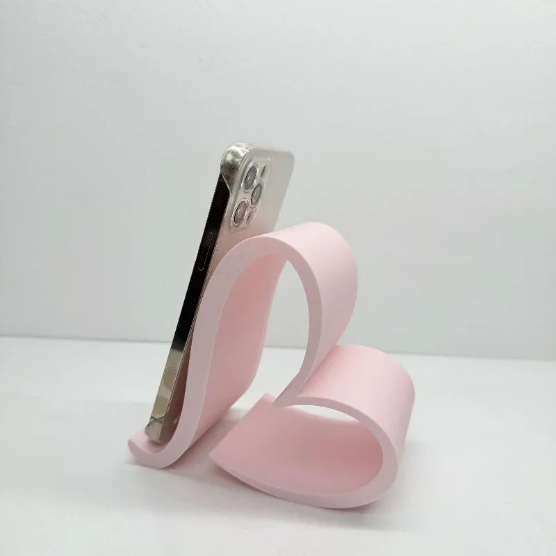 Heart Shape Phone Stand – 3D Printed Universal Desk Holder