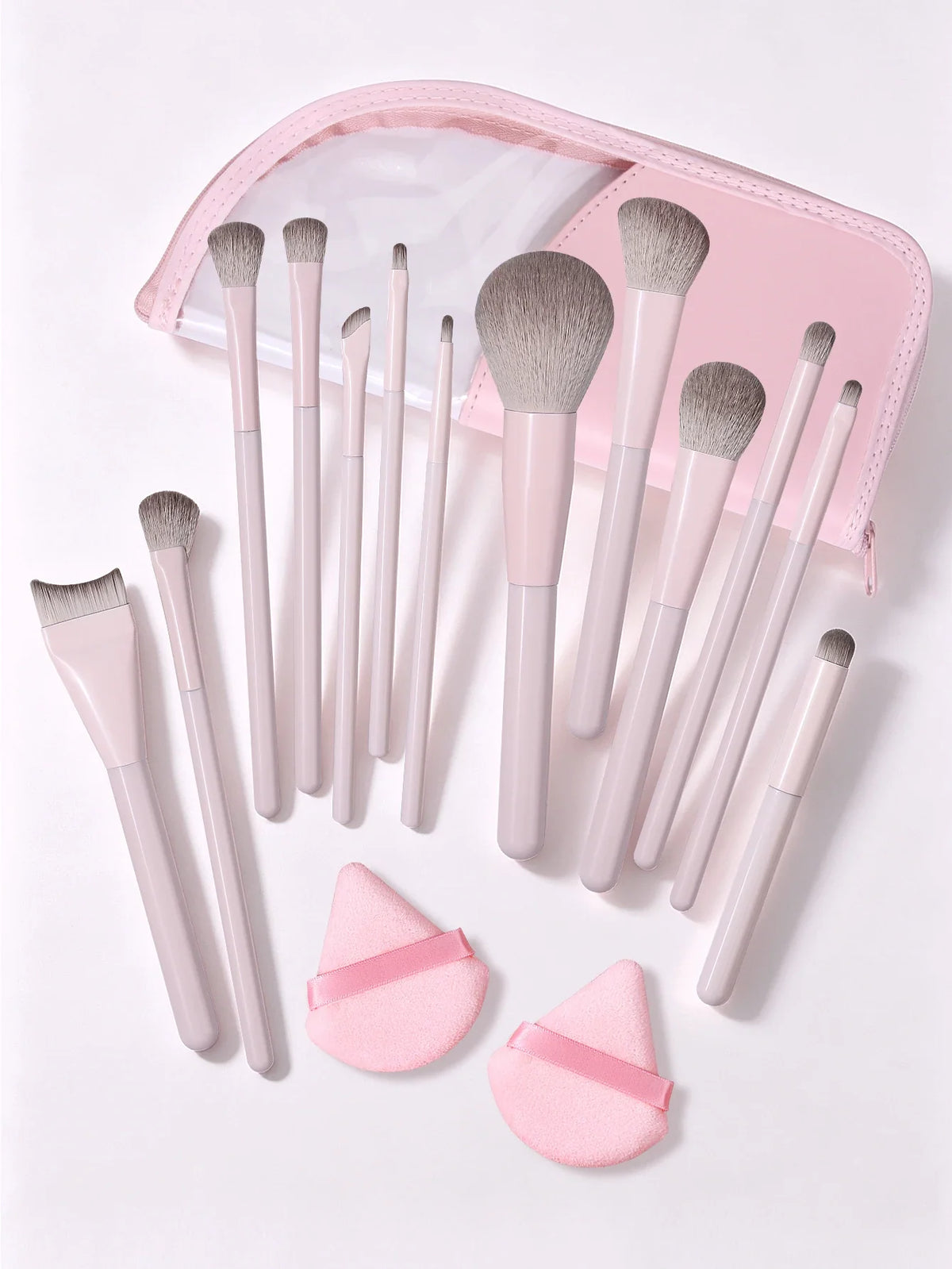16-Piece Professional Makeup Brush Set with Storage Bag