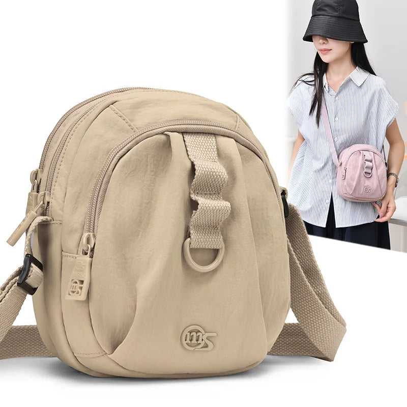 Mini Crossbody Bag for Women – Nylon Shell Shoulder Bag