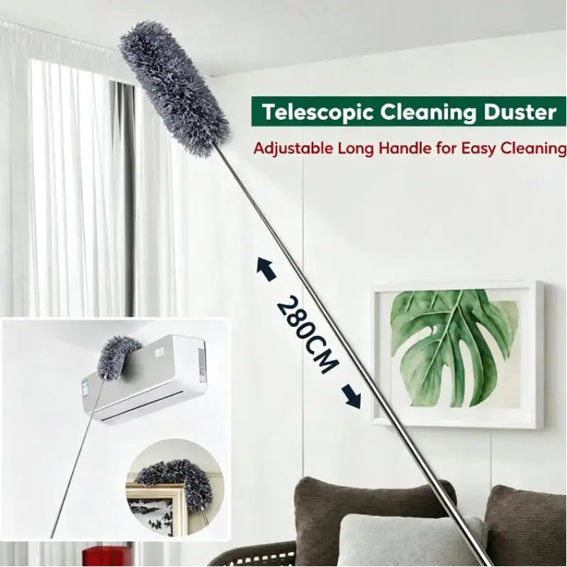 280CM Telescopic Microfiber Duster – Bendable Extendable Handle