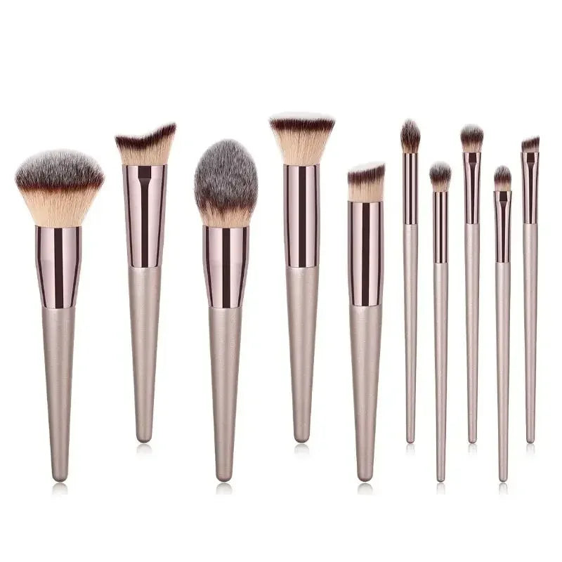 Champagne Gold Makeup Brush – Powder, Foundation & Blush