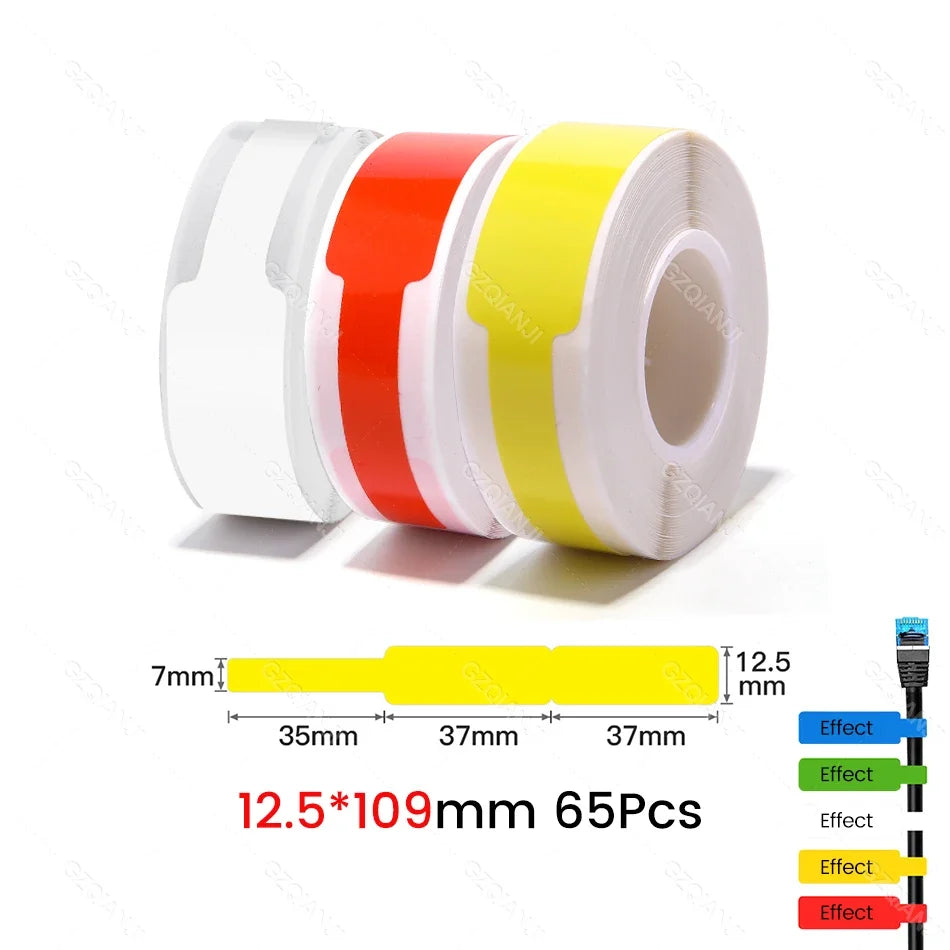 Niimbot Thermal Cable Label Stickers – Waterproof Self-Adhesive Tags