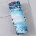 Blue & White Gradient Makeup Brush Holder | Large Capacity