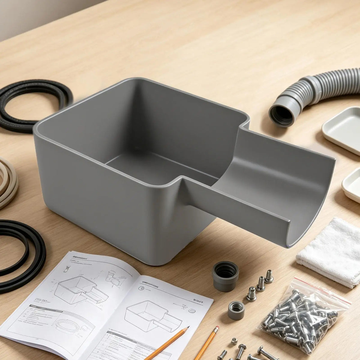 Washing Machine Drain Tray – Leakproof ABS Water Pan