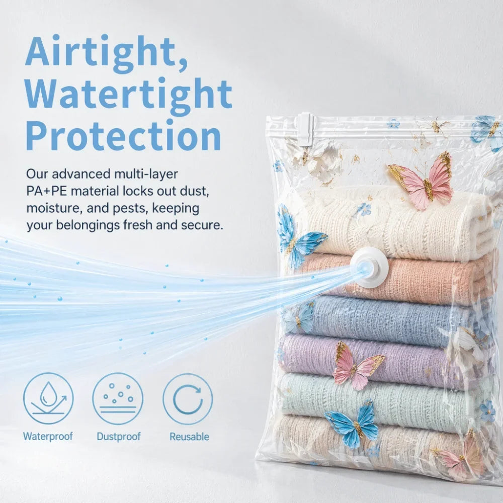Thickened Vacuum Storage Bags – Reusable Space-Saving Bags