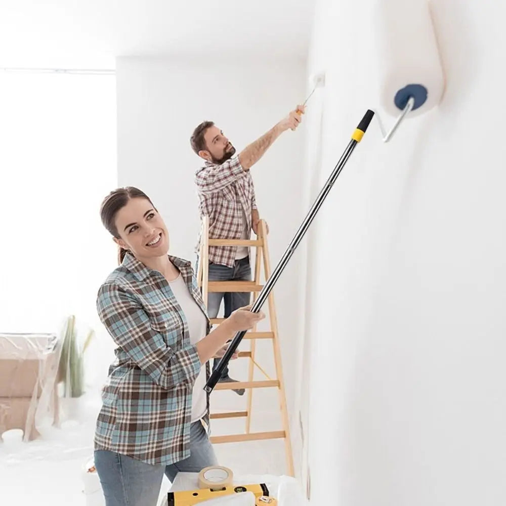 Retractable Paint Roller Extension Pole – 4-Section Steel