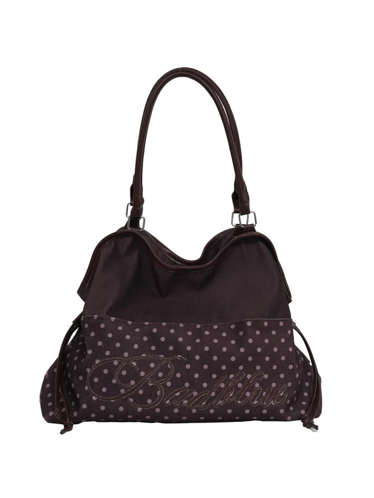 Women's Leopard Print Large Canvas Tote Bag | Drawstring Commuter