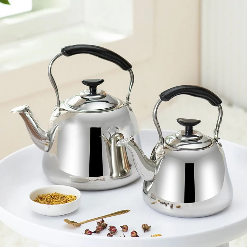 Stainless Steel Whistling Tea Kettle with Infuser & Handle