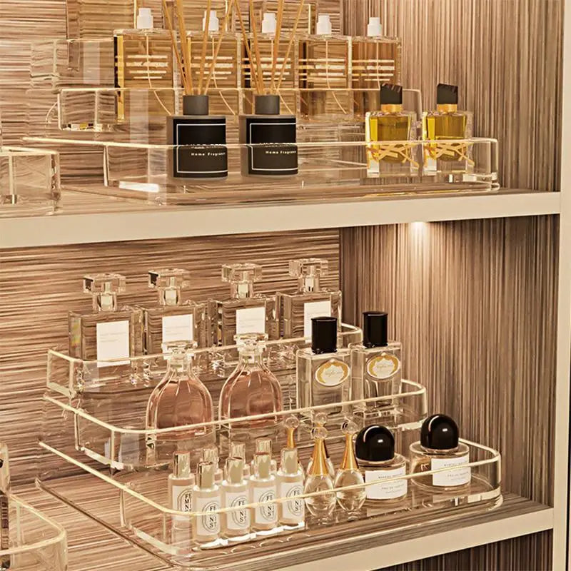 Multi-Layer Clear Makeup Organizer | Dustproof Cosmetic Storage