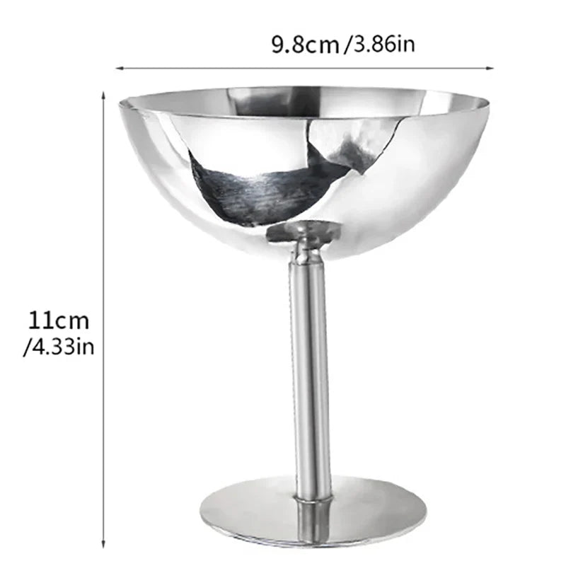 200ml Stainless Steel Ice Cream Cup & Dessert Sorbet Bowl
