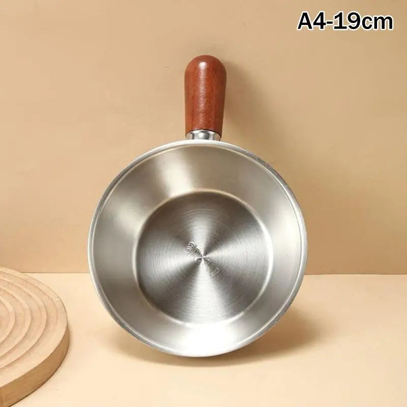 Mini Stainless Steel Saucepan with Wooden Handle | Kitchen