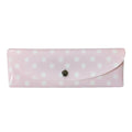 PVC Polka Dot Pencil Case Snap-Button Pen Pouch School Office