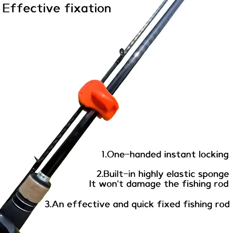 2-Pack Quick-Attach Fishing Rod Clip Holder & Organizer